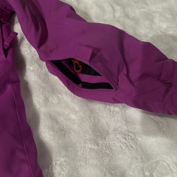 686 Girls Size Large Pink Snowboard Ski Coat Lily Jacket Snow Warm Hood L Purple - Picture 10 of 16